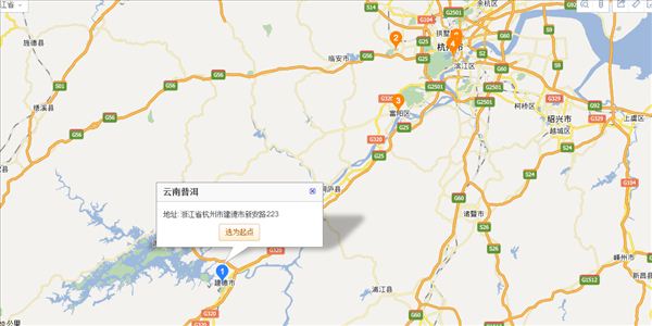 普洱到昆明開車路線圖